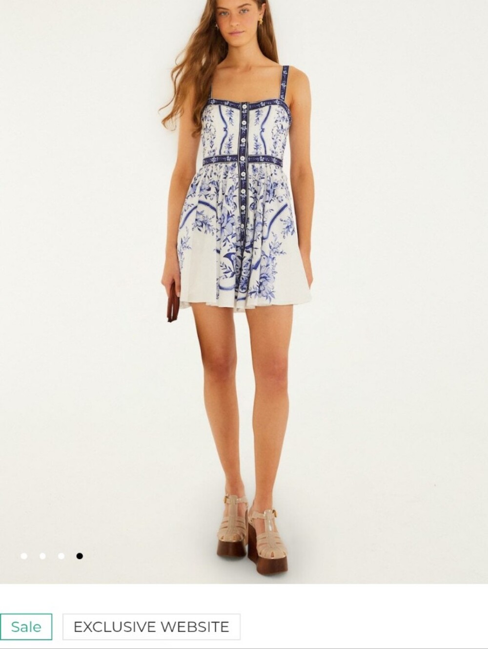 FARM Rio Porcelain Garden Mini Dress NWT Size M - Picture 5 of 10